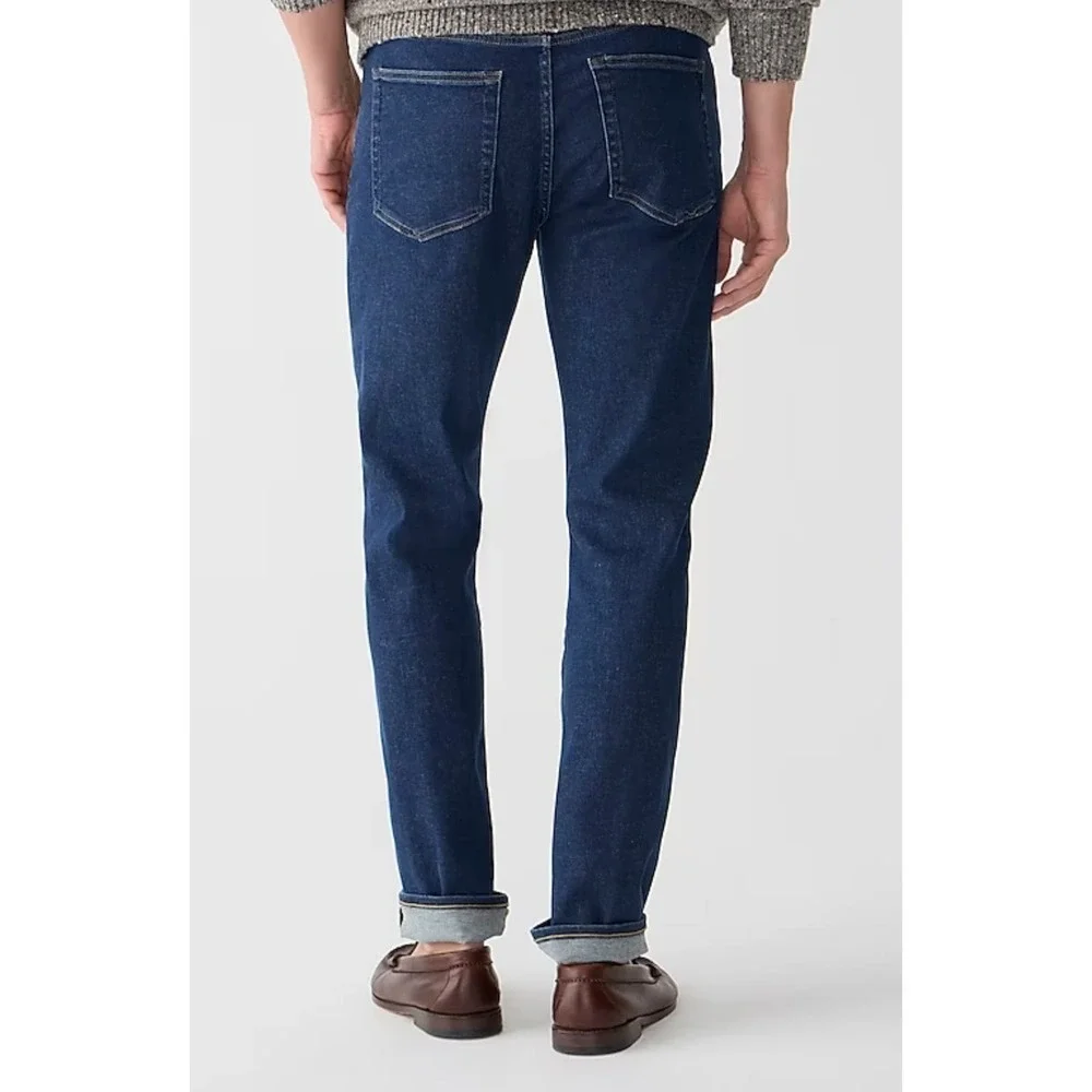 J. Crew Medium Wash Blue Cotton Blend‎ Slim Fit Straight Leg Jeans Size W36 L32